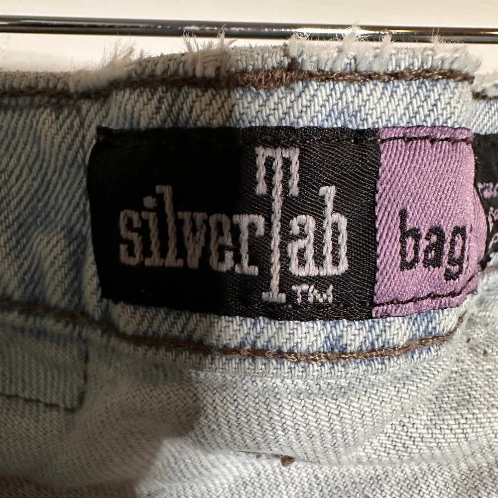 Vintage Levis SilverTab Baggy Light Wash‎ Blue Denim Jeans 33x30 90s Streetwear
